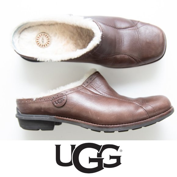 UGG Shoes - Ugg Langford Shearling Insulated Mules Brown 8